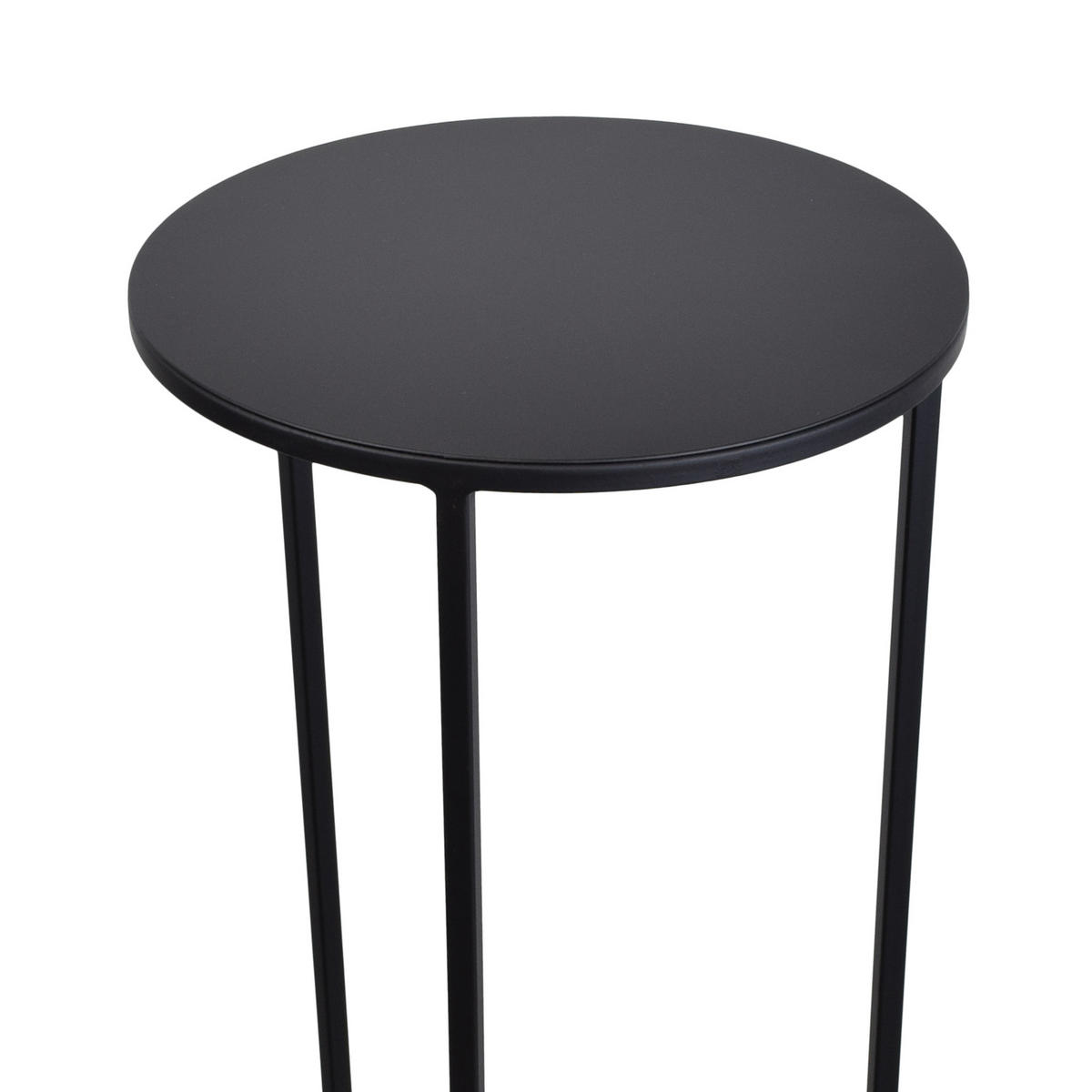 BEISTELLTISCH Nest Schwarz - Schwarz, Metall (30/30/70cm) - LOFT42