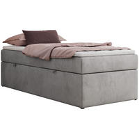BOXBETT ZERO 90/200 - Hellgrau Velvet - H4 - Topper T25 - Hellgrau, Textil (90/200cm) - MKS