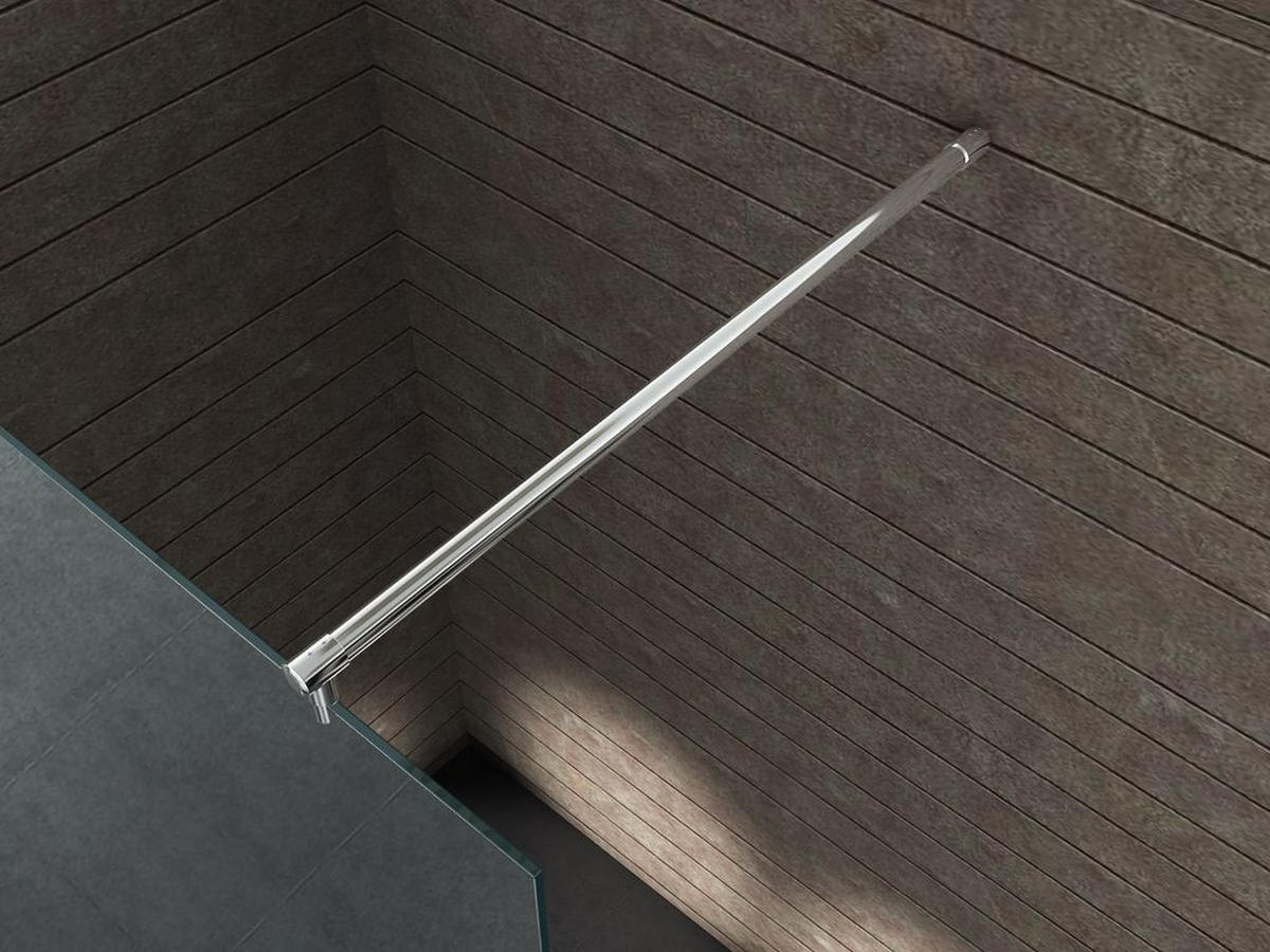 DUSCHWAND AQUOS-MIRROR Silberfarben 100 x 200 cm beidseitig verspiegelt 10 mm ESG - Silberfarben, Glas (100/200cm) - Glasdeals