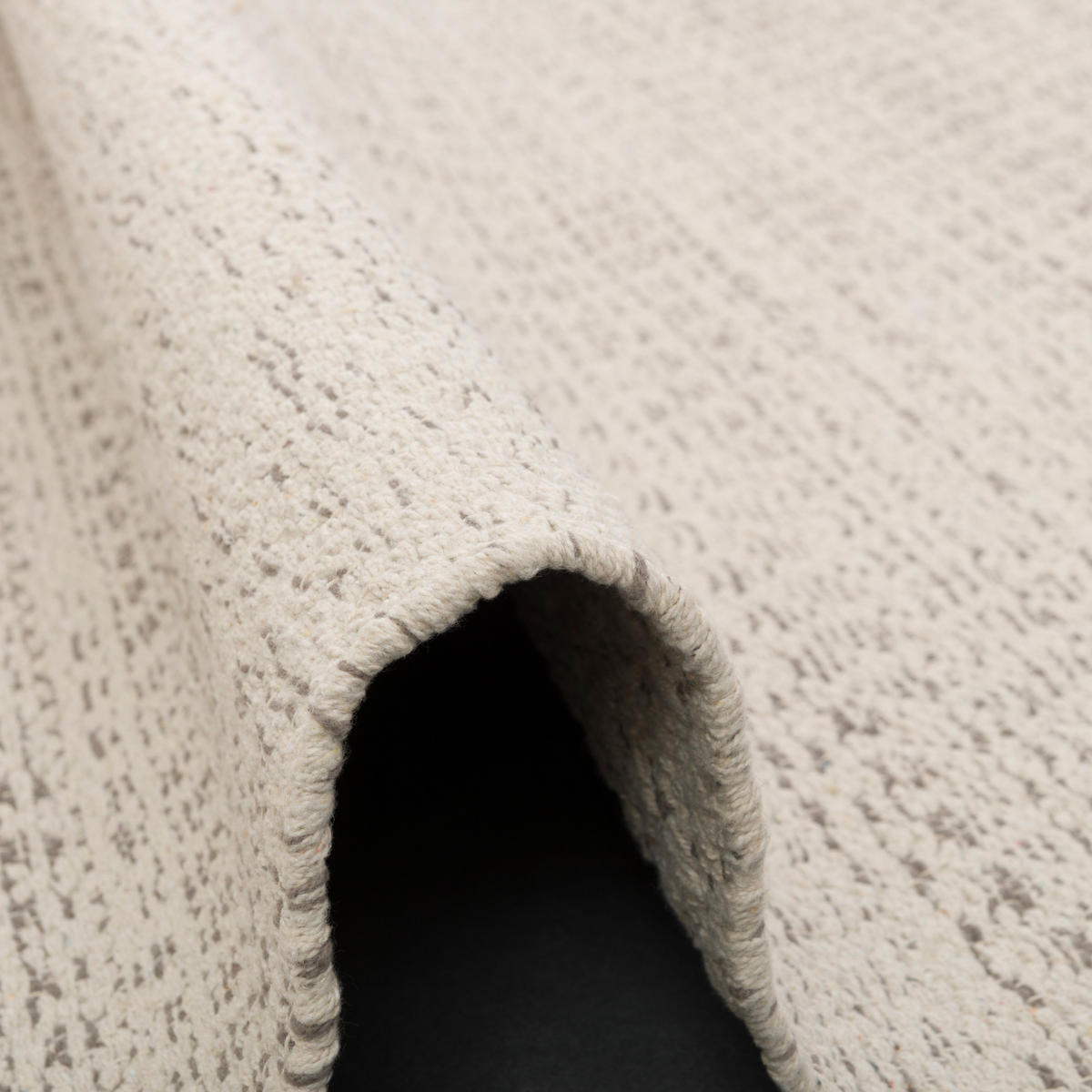 BAUMWOLLE NATUR KELIM TEPPICH SANDY MELIERT - Grau, Textil (200/290cm) - Pergamon