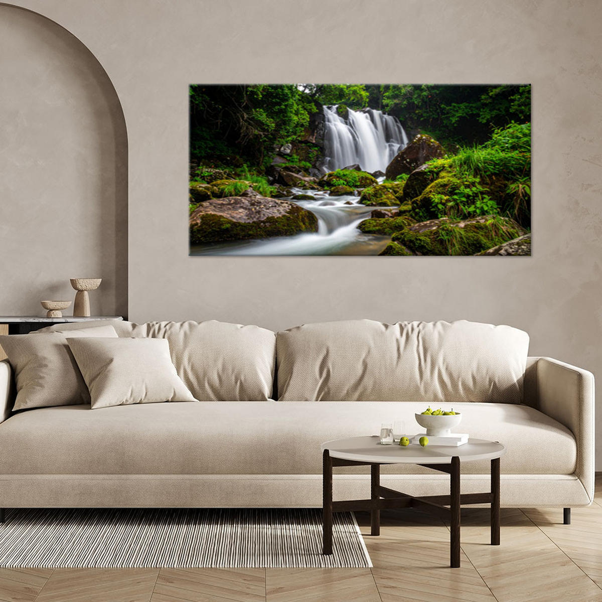 LEINWANDBILD Landschaften 120x60cm - Grün, Textil (120/60cm) - Feeby