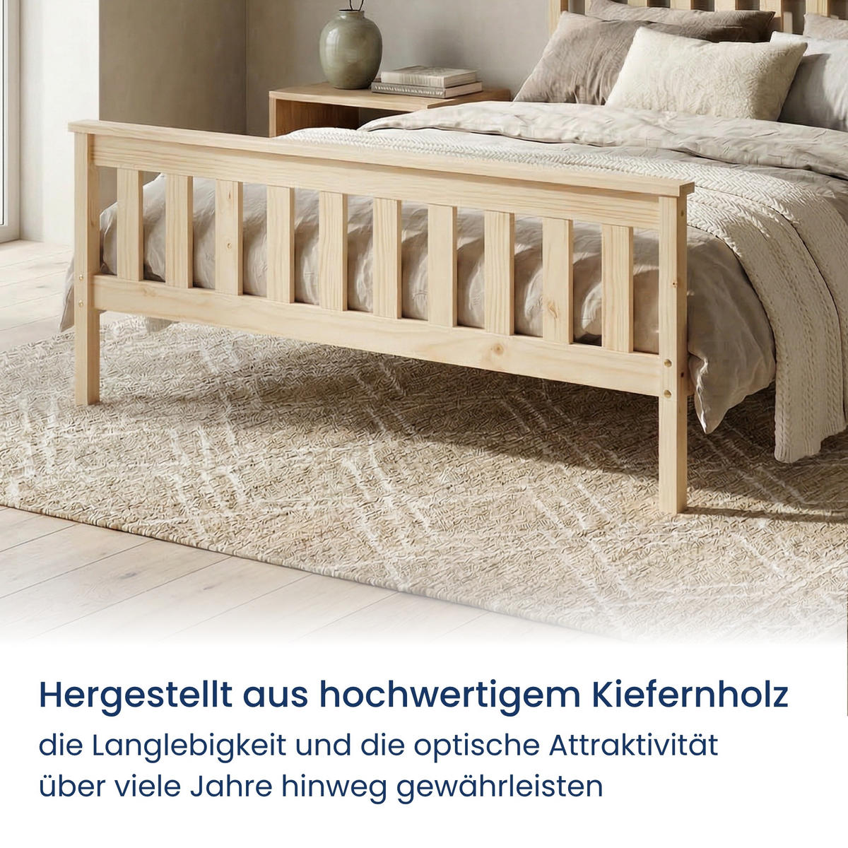 HOLZBETT 120x200 cm in Natur - Naturfarben, Holz (120/200cm) - Home Collective