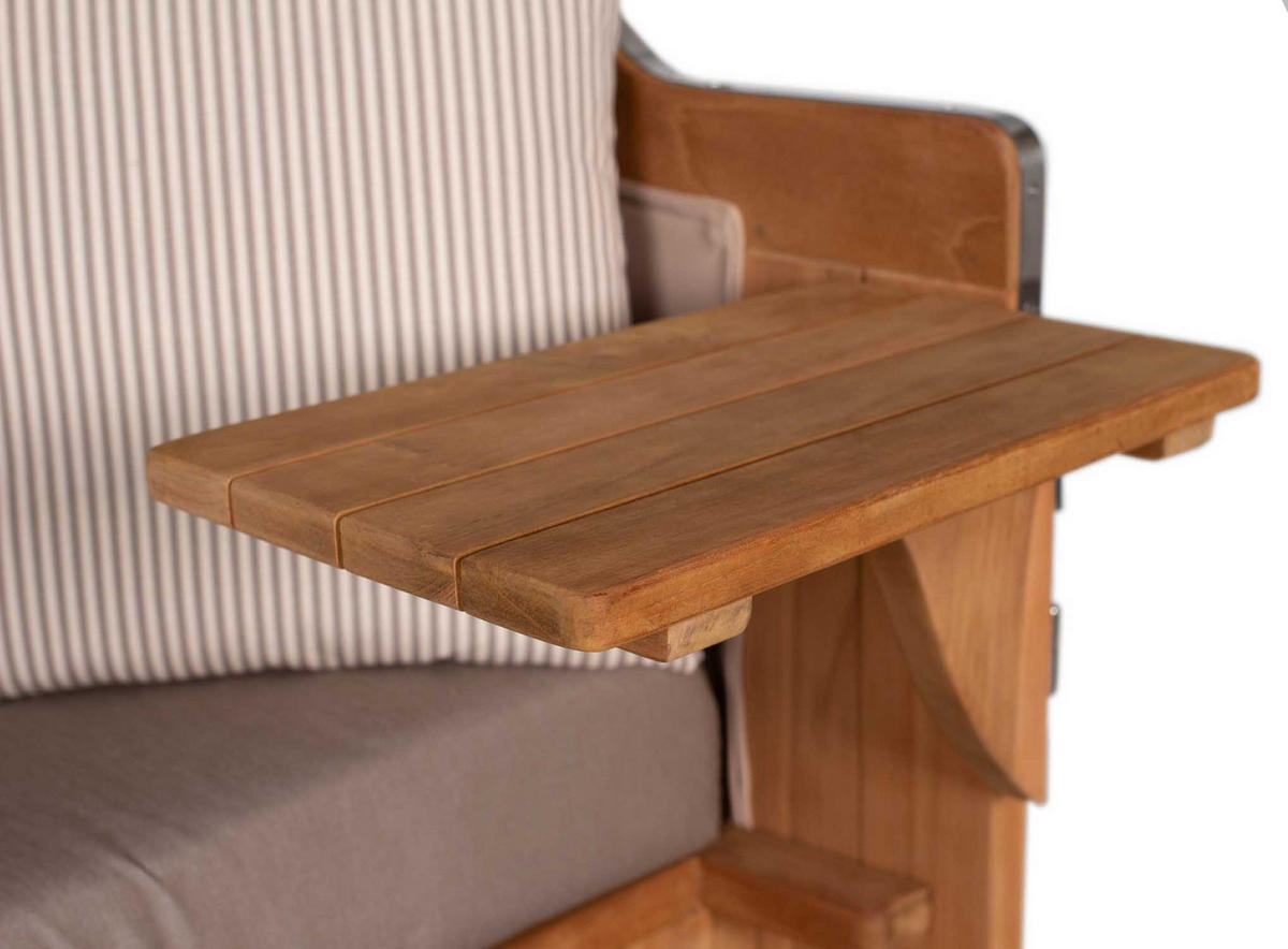 STRANDKORB XXL Düne Grande Teak Banana - Braun, Metall (142/170/95cm) - Mr. Deko