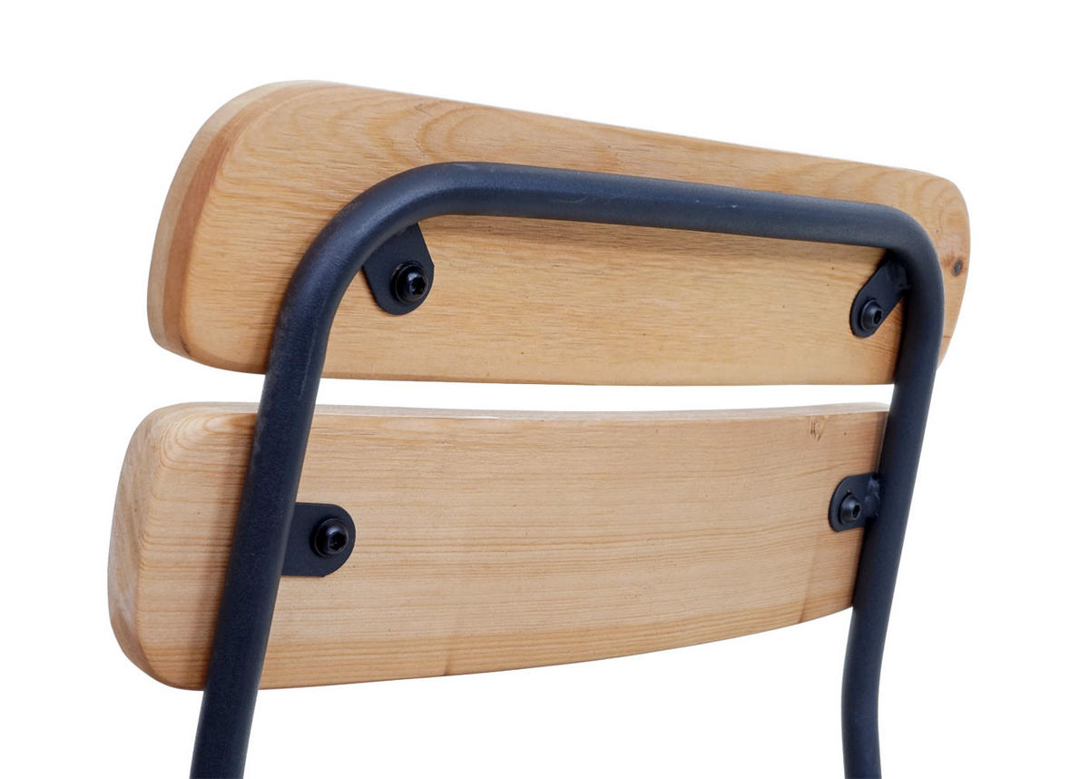 BARHOCKER 2er-Set Sitzhöhe 72cm Metall Holz Naturbraun - Braun, Holz (44/105/57cm) - PROREGAL