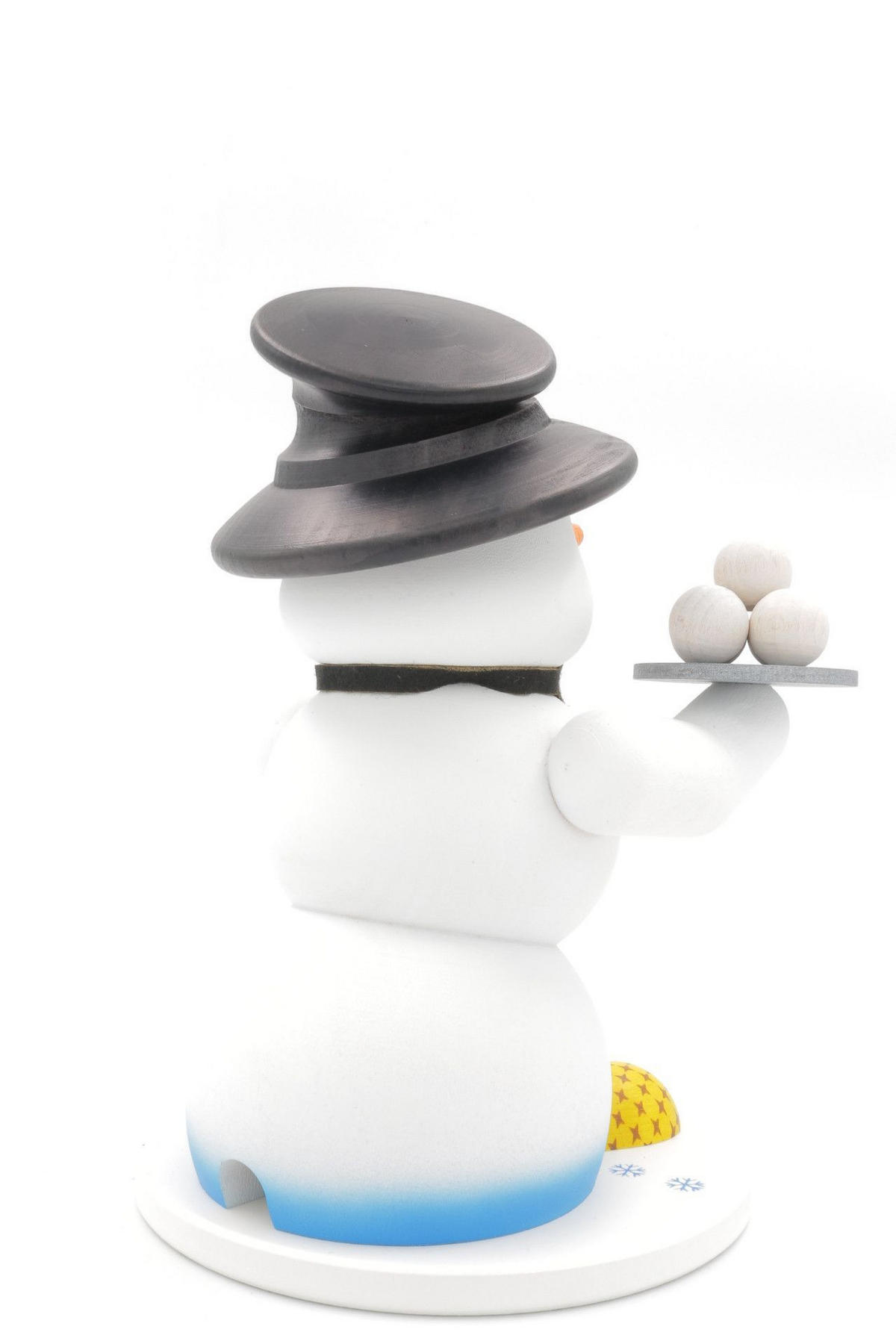 RAUCHFIGUR Schneemann Weiß GenTeelichtereman 19 cm - Multicolor, Holz (15/19/0.1cm)
