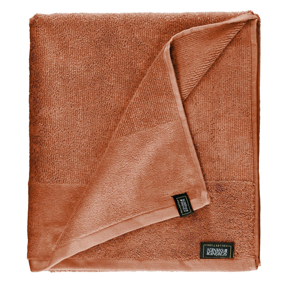 BADETUCH SENSE - Rostfarben, Textil (100/150cm) - Schöner Wohnen