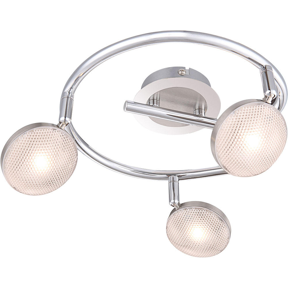 LED DECKENLEUCHTE Tina Aluminium Silber - Silberfarben, Metall (25/25/16.5cm) - Globo Lighting