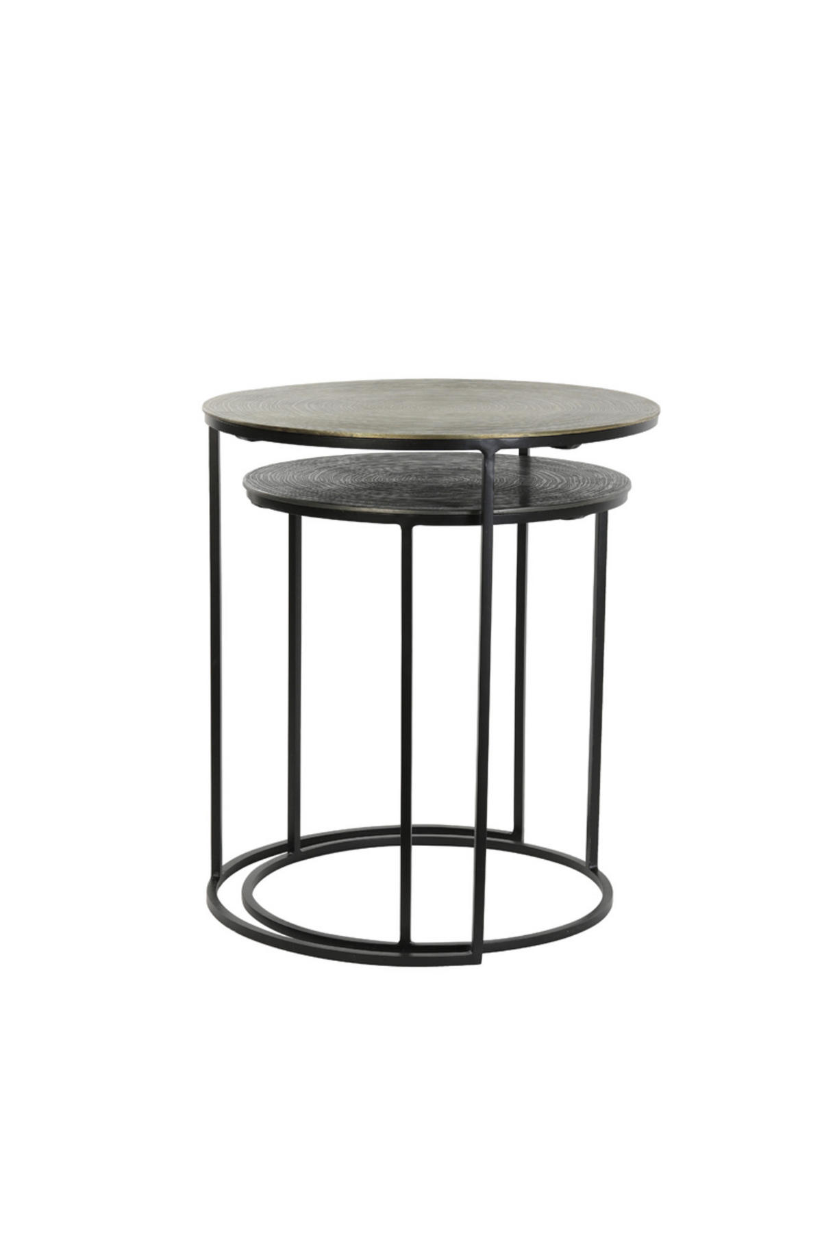 BEISTELLTISCH Primo Bronze Ø49/52 cm 2er-Set - Bronzefarben, Metall (49/49/52cm) - Light & Living