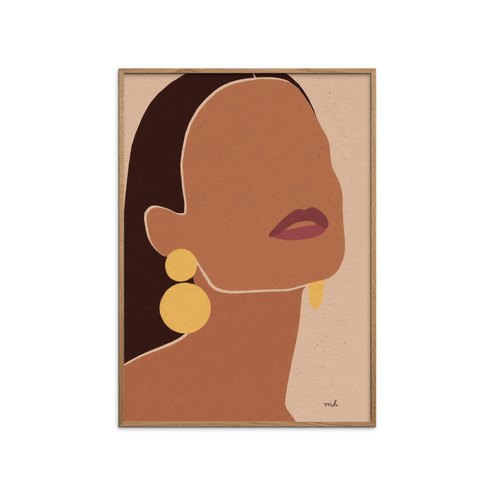 POSTER mit Rahmen Wild Apple - Summer Glow - Eichefarben/Braun, Holz/Papier (30/40cm) - Poster&Frame