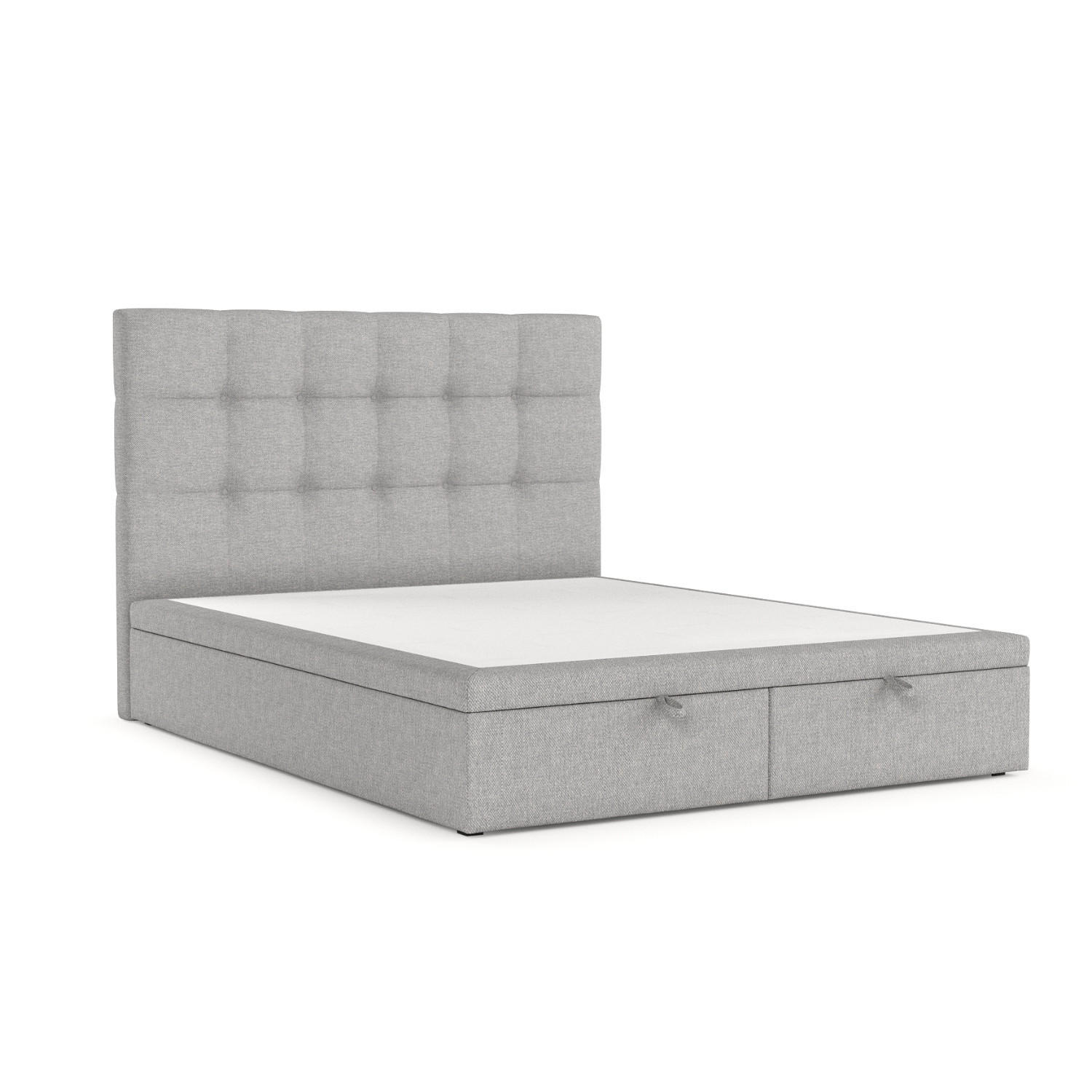 POLSTERBETT Guam mit Stauraum 140/200 cm Grau im Megan Stoff - Schwarz/Grau, Holz/Holzwerkstoff (140/200cm) - AltaBeds