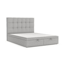 POLSTERBETT Guam mit Stauraum 140/200 cm Grau im Megan Stoff - Schwarz/Grau, Holz/Holzwerkstoff (140/200cm) - AltaBeds