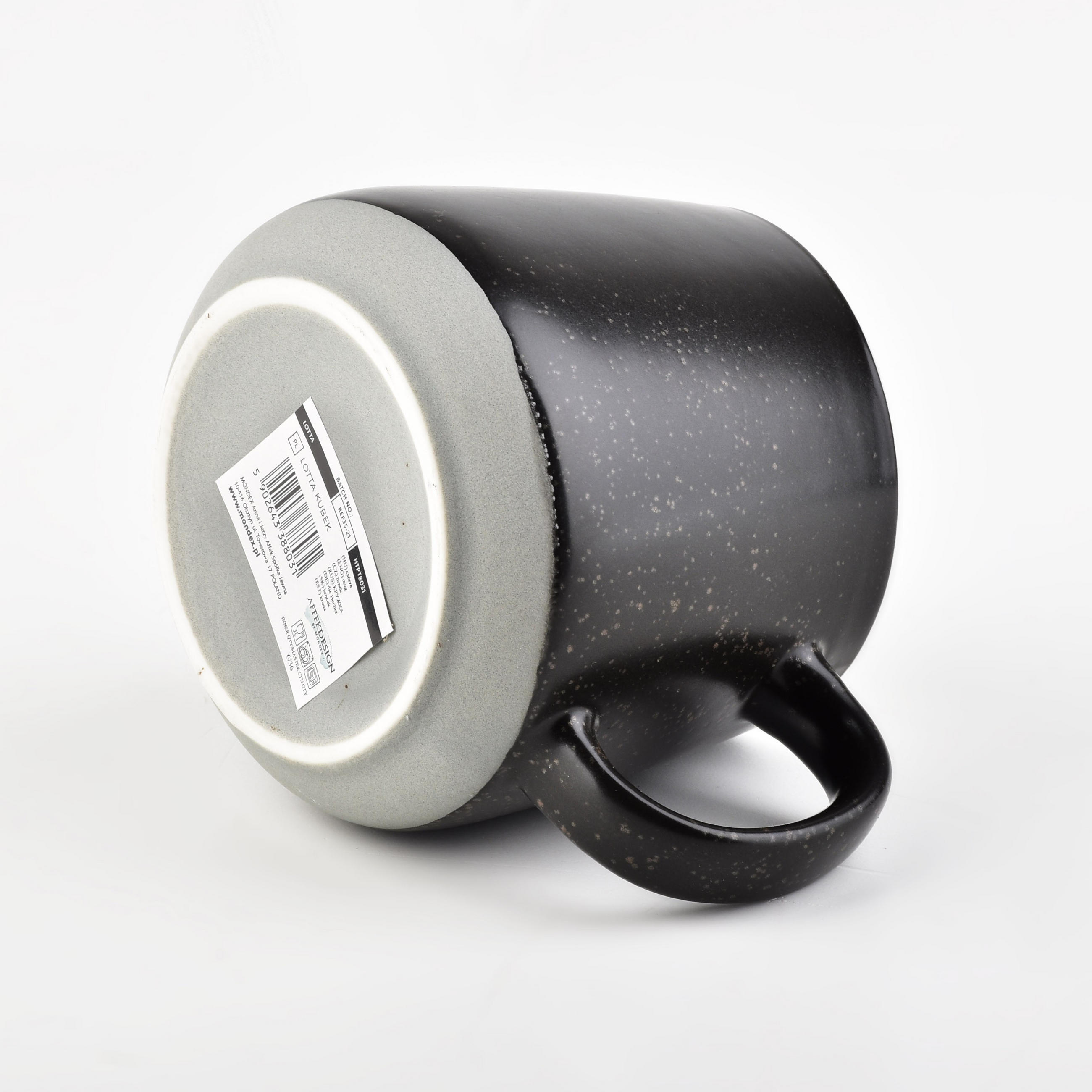 BECHER Lotta Schwarz 13/8.5/9 cm Keramik - Schwarz, Keramik (0.41L) - Mondex