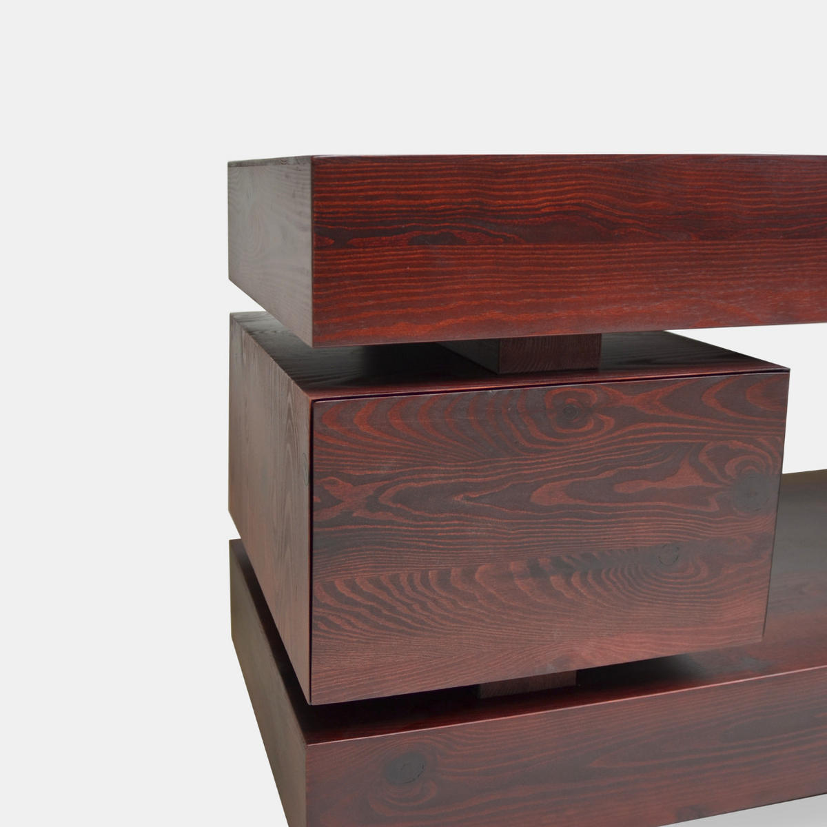 TV-SCHRANK im industriellen Stil mit Schubladen für das Wohnzimmer - Eichefarben, Holz (170/70/45cm) - Rawood Furniture