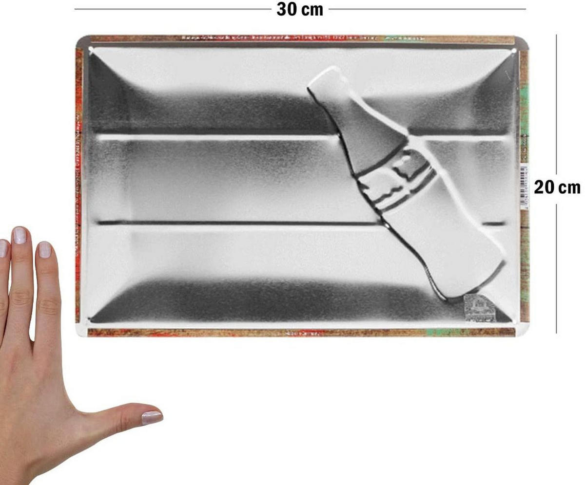 BLECHSCHILD 20/30 cm Coca-Cola Delicious Refreshing Green - Multicolor, Metall (30/20/0.2cm) - Nostalgic-Art