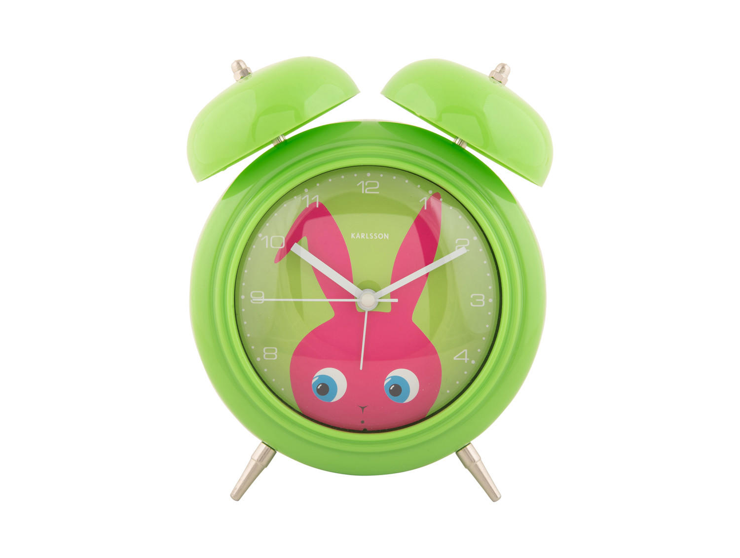 WECKER Peekaboo Bunny 15.2/15.2/18.2 cm - Limette, Kunststoff (15.2/18.2/15.2cm) - Karlsson