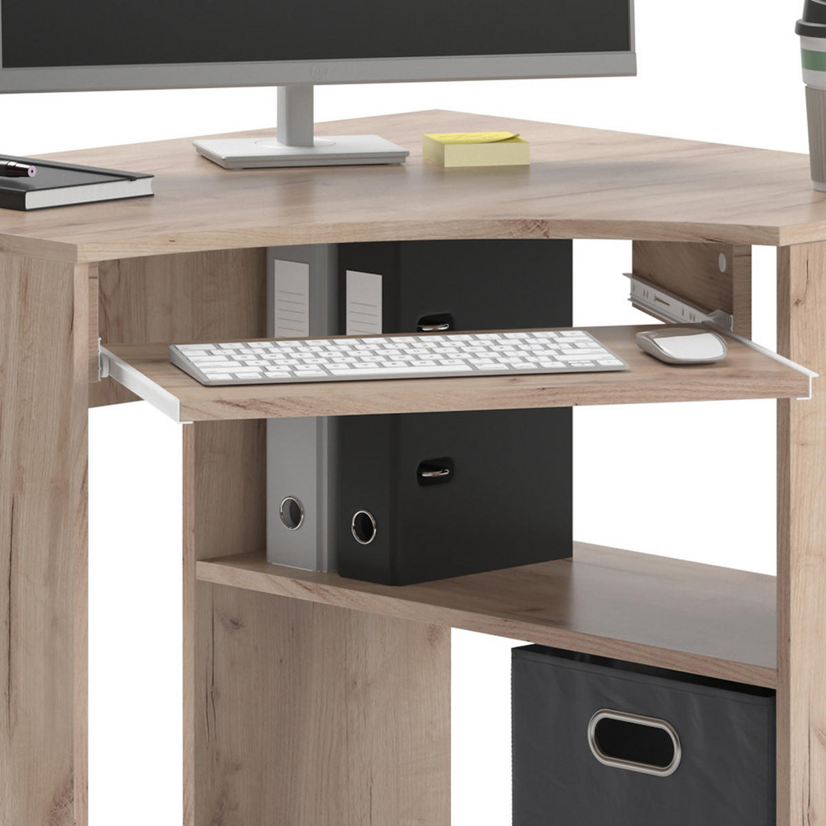 ECKSCHREIBTISCH Odin Sonoma 83 x 76 cm - Sonoma Eiche, Holzwerkstoff (76/83/77cm) - Vicco