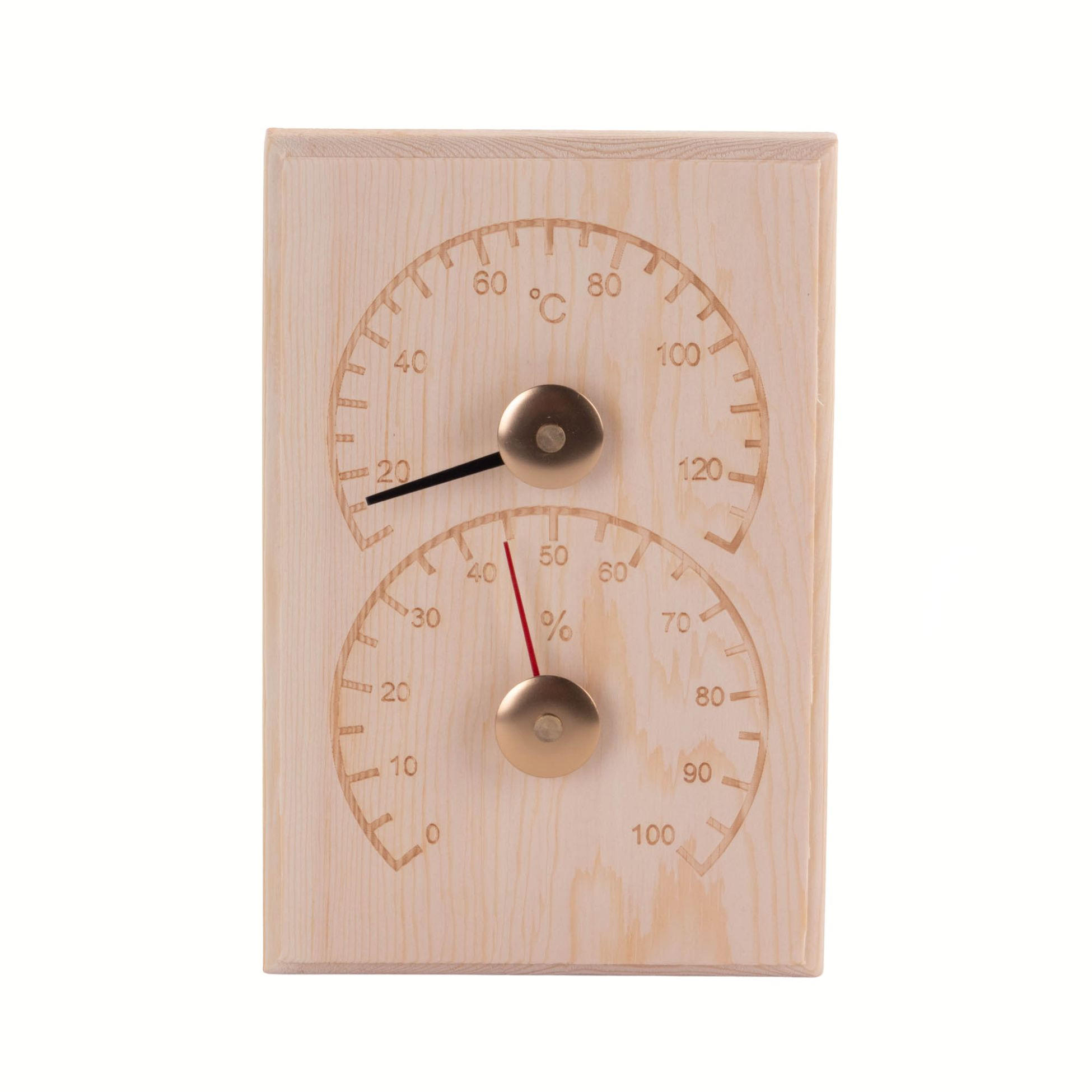XXXLutz Saunatermometer-Hygrometer Beige 12.5x18x1 cm