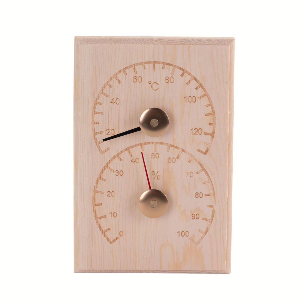SAUNATERMOMETER-HYGROMETER Kiefernholz - Beige, Holz (12.5/18/1cm)
