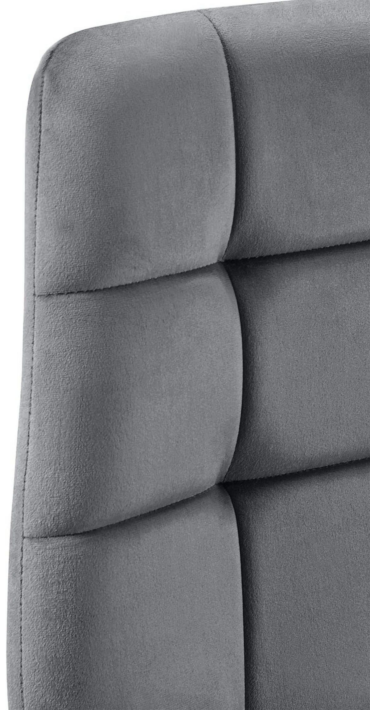 STUHL Samt Dunkelgrau - Dunkelgrau, Textil/Metall (45/84/55cm) - CLP
