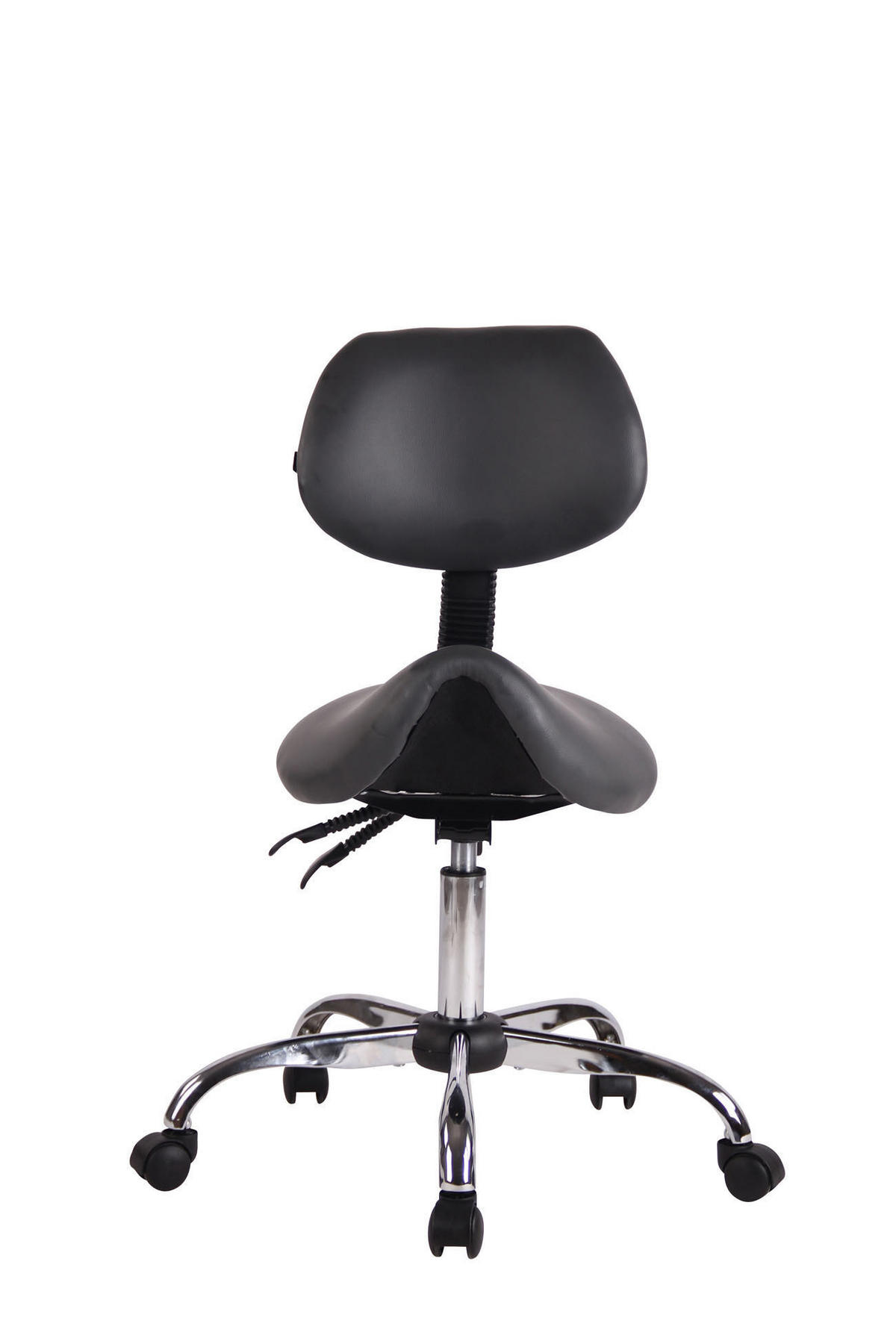 HOCKER Lederlook grau - Chromfarben/Grau, Textil/Metall (58/88/58cm) - CLP