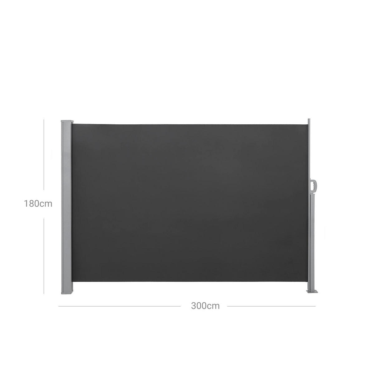 SEITENMARKISE - Grau, Textil (180/10cm) - Hansiro