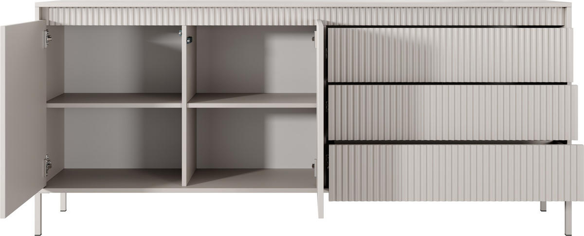 SIDEBOARD Cindy Beige 187/81/40 cm - Beige/Braun, Holzwerkstoff/Metall (187.1/81.4/39.5cm) - WFL GROUP