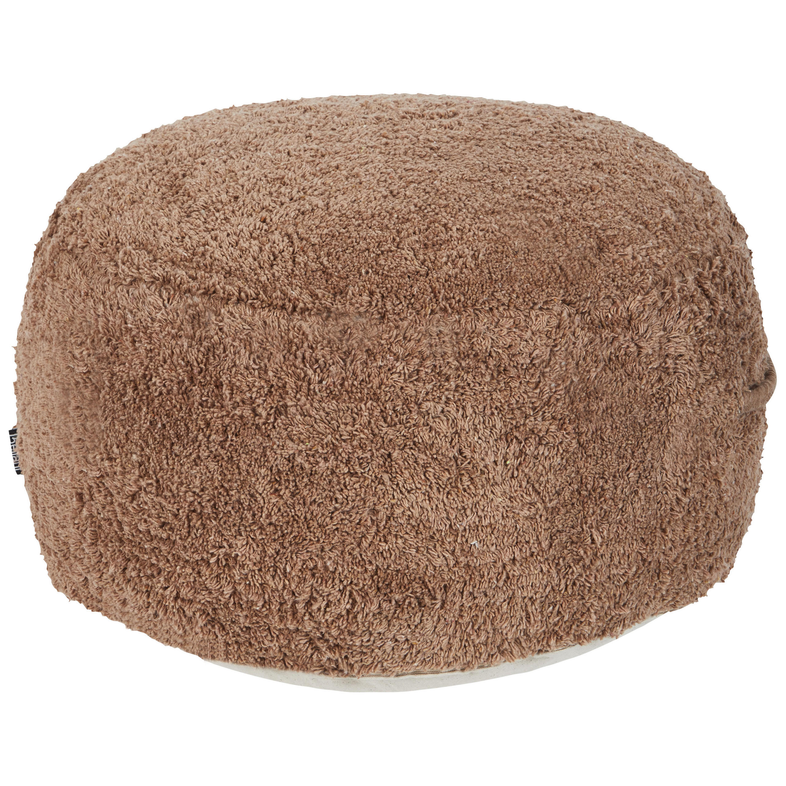 POUF Baumwolle Braun Kandhkot - Braun, Kunststoff (50/35/50cm) - Beliani