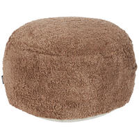 POUF Baumwolle Braun Kandhkot - Braun, Kunststoff (50/35/50cm) - Beliani