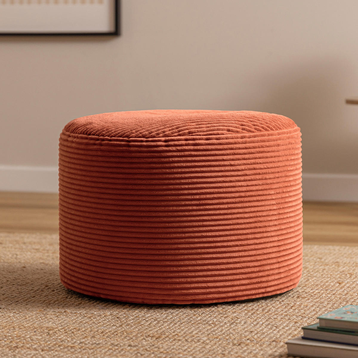 SITZPOUF Rund Milano - Terracotta, Textil (55/35/55cm) - icon