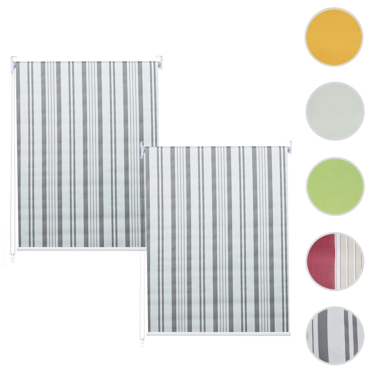 ROLLO Grau, Weiß - Weiß/Grau, Textil (100/160/1cm) - Jamb