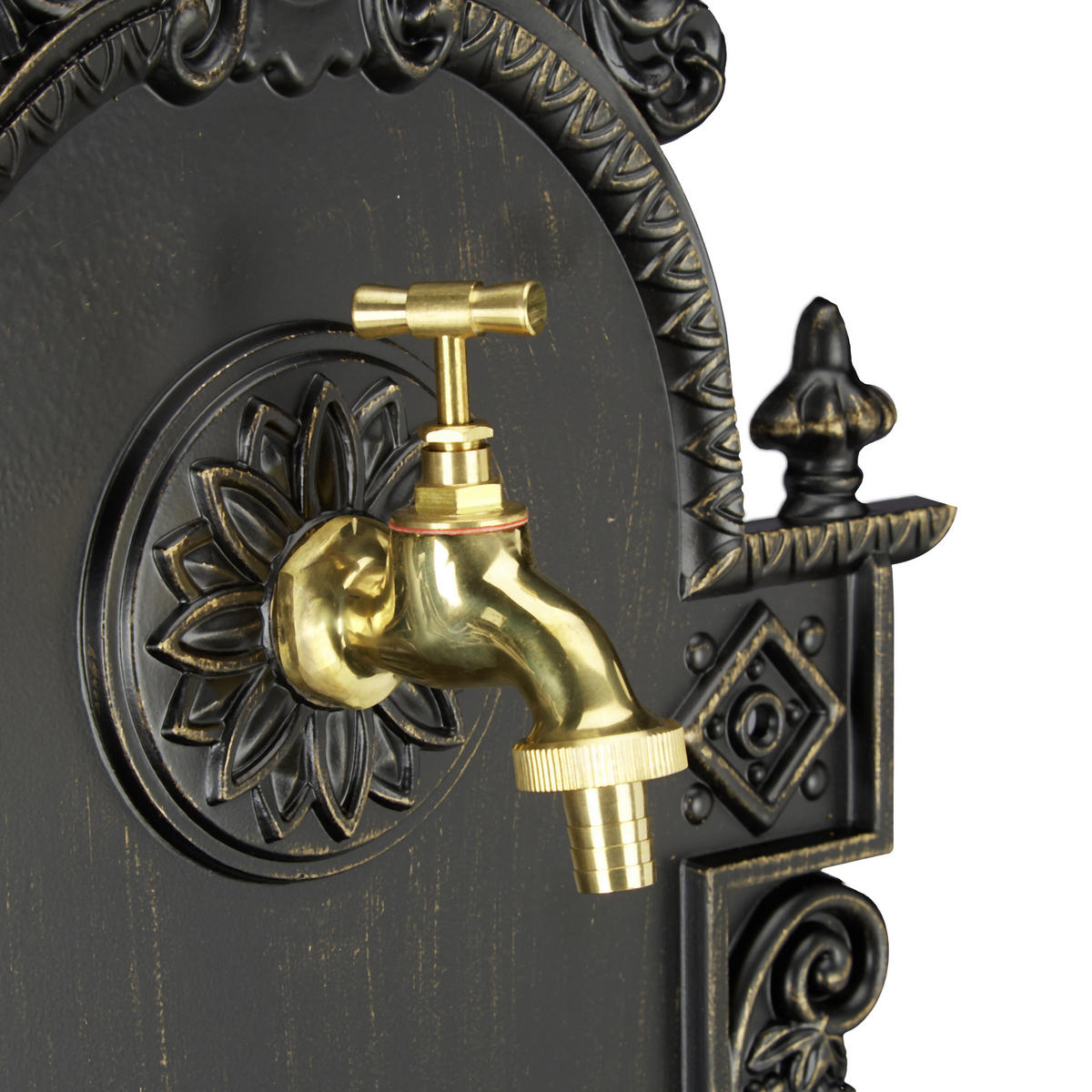 WANDBRUNNEN - Braun, Metall (22/44/75cm) - Relaxdays