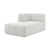 SOFAELEMENT Links Bouclé Stoff Weiß - Schwarz/Weiß, Holzwerkstoff/Kunststoff (101/77/175cm) - Makamii