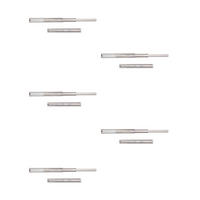 KUGELFÜHRUNGEN Höhe 45mm, Tiefe 350mm, Vollauszug, verzinkt 5er-set - Zinkfarben, Metall (13/6/40cm) - EMUCA