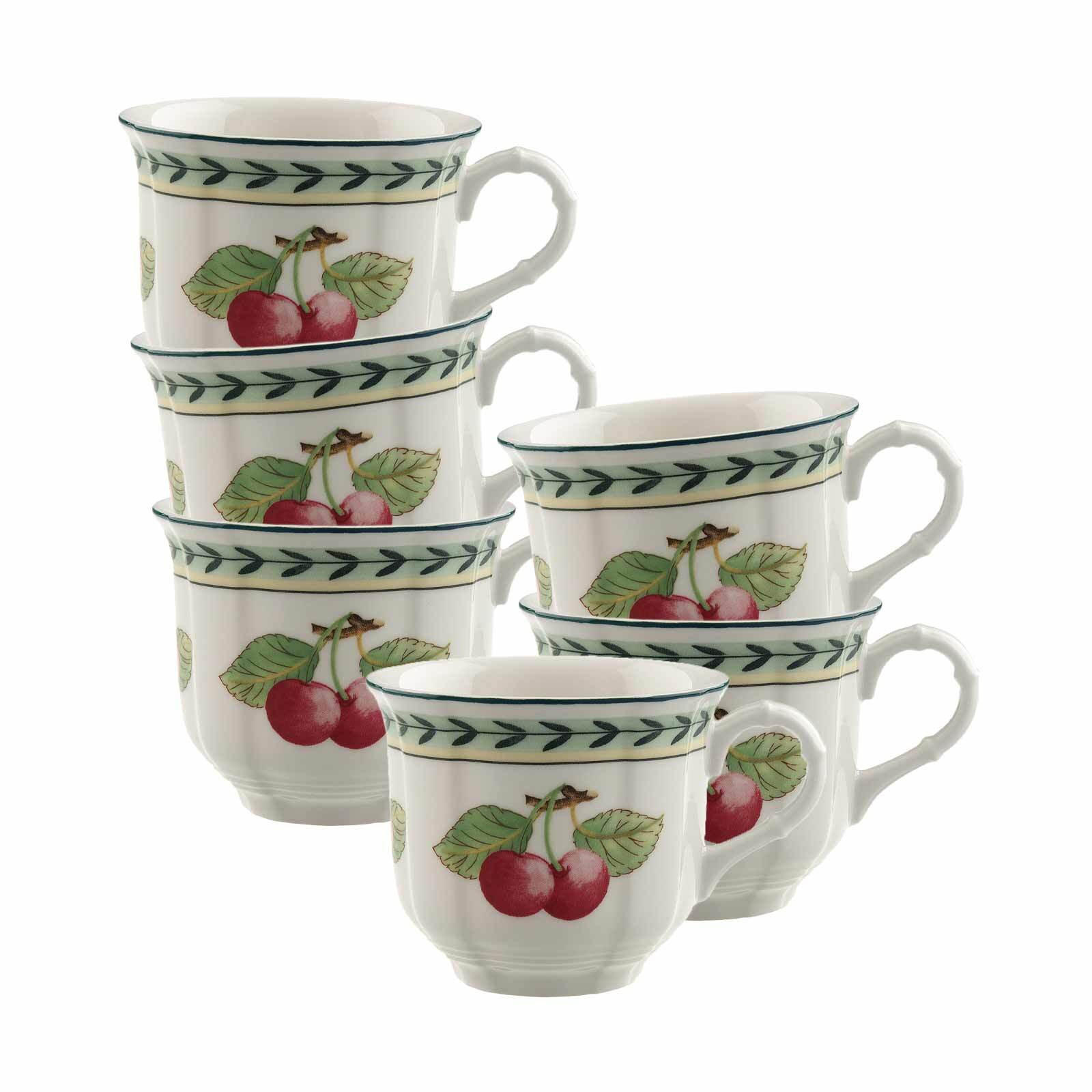 KAFFEETASSEN French Garden Fleurence bunt 120 ml 6er Set - Multicolor, Keramik (0.12L) - Villeroy & Boch