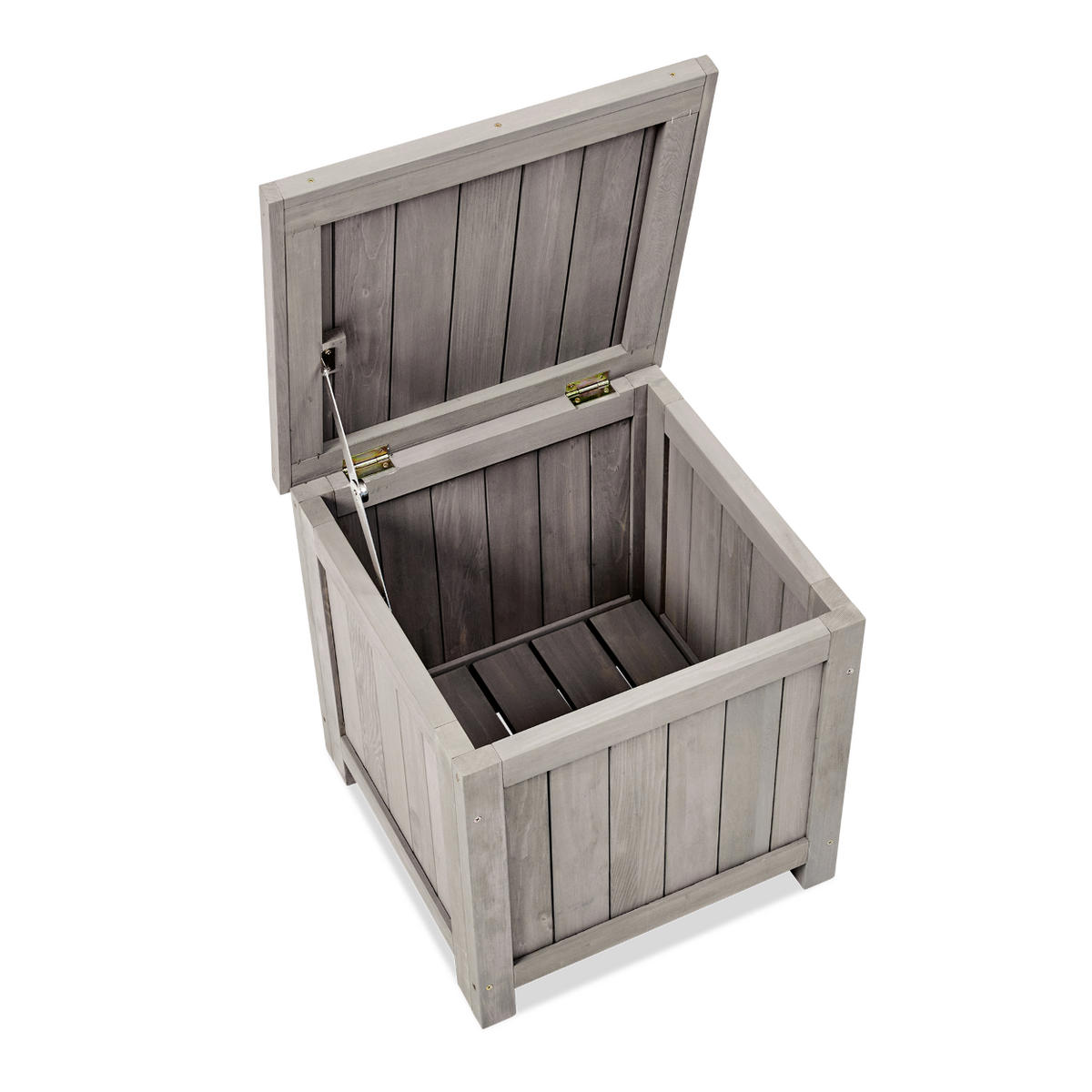 GARTENBOX HILLE mit Klappdeckel 45*45*45 cm - Grau, Holz (45/45/45cm) - butenkist
