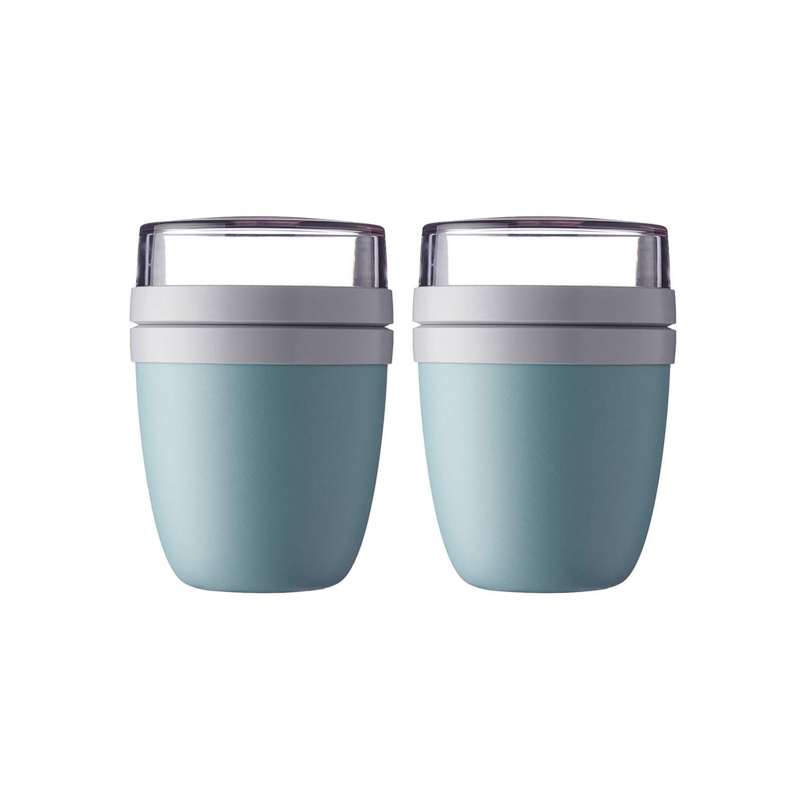 LUNCHPOTS Ellipse Nordic Green 500 + 200 ml 2er Set - Grün, Kunststoff (10.7/15.1/10.7cm) - Mepal
