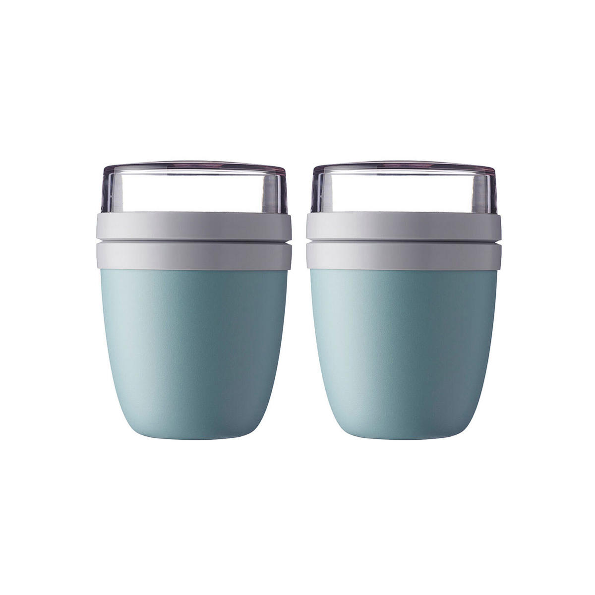 LUNCHPOTS Ellipse Nordic Green 500 + 200 ml 2er Set - Grün, Kunststoff (10.7/15.1/10.7cm) - Mepal