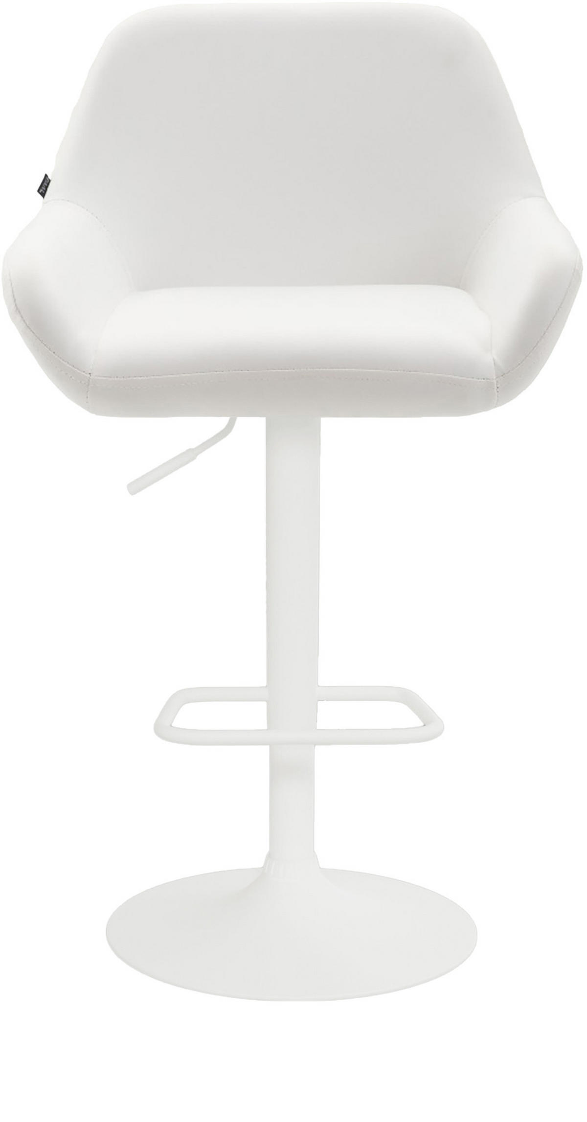 BARHOCKER Lederlook weiß - Weiß, Textil/Metall (51/89/52cm) - CLP