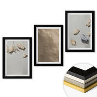 WANDBILDER 3er-Set - 20x30 cm Schwarzer Rahmen - Steine Strand natürliche Strukturen - Schwarz, Kunststoff (20/30cm) - ArtPrintCave