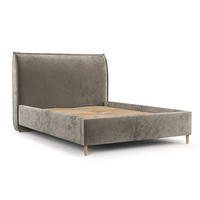 POLSTERBETT Mira 120/200 cm Beige im Lotta Stoff - Beige/Naturfarben, Holz/Holzwerkstoff (120/200cm) - AltaBeds