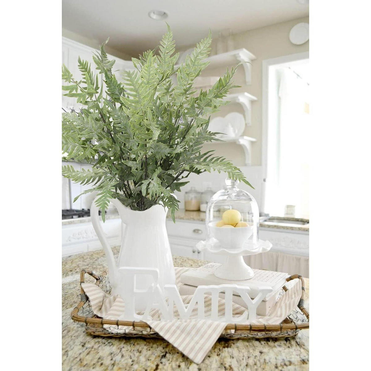 KÜNSTLICHER Farnzweig Boston Farn 76 cm - Grün, Kunststoff (1cm)