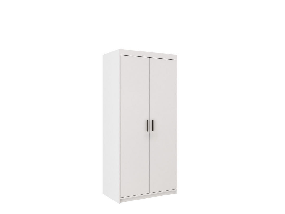 DREHTÜRENSCHRANK ELENORA 89,7/190,5/53cm 2-türig Weiß - Weiß, Holzwerkstoff (89.7/190.5/53cm) - MASSENO
