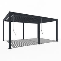 PERGOLA Deluxe Pavillon Terrassenüberdachung Aluminium 3,6 x 5,3 m anthrazit - Anthrazit, Metall (360/255/530cm) - WEIDE
