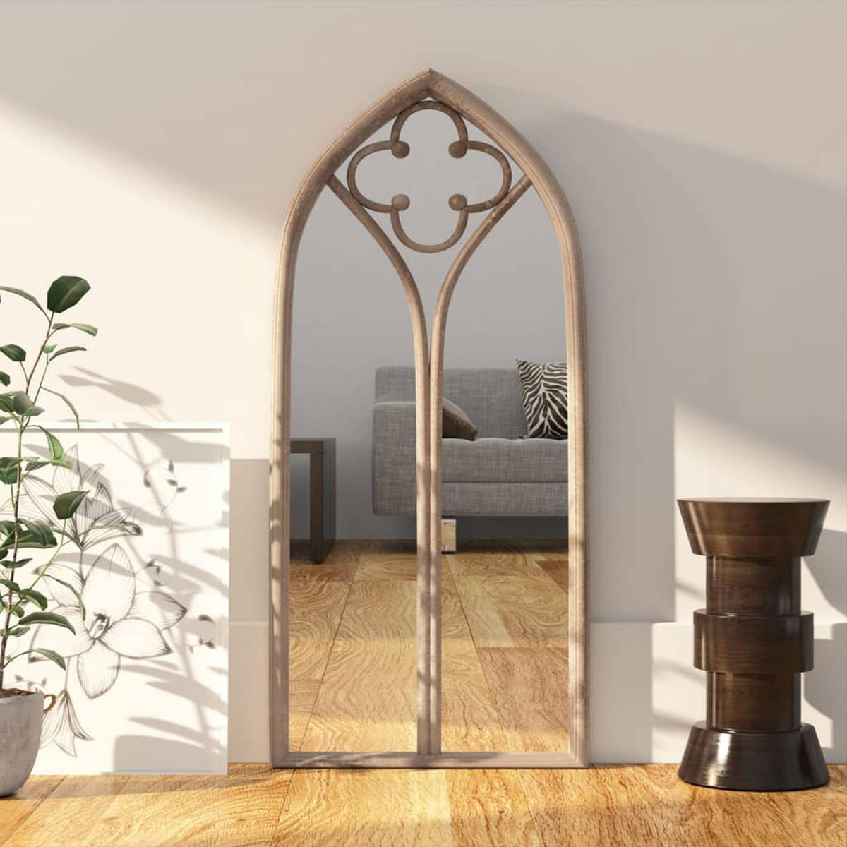 SPIEGEL Sandfarben 70x30 cm Eisen für den Innenbereich - Creme, Metall (30/70/1cm) - furnicato