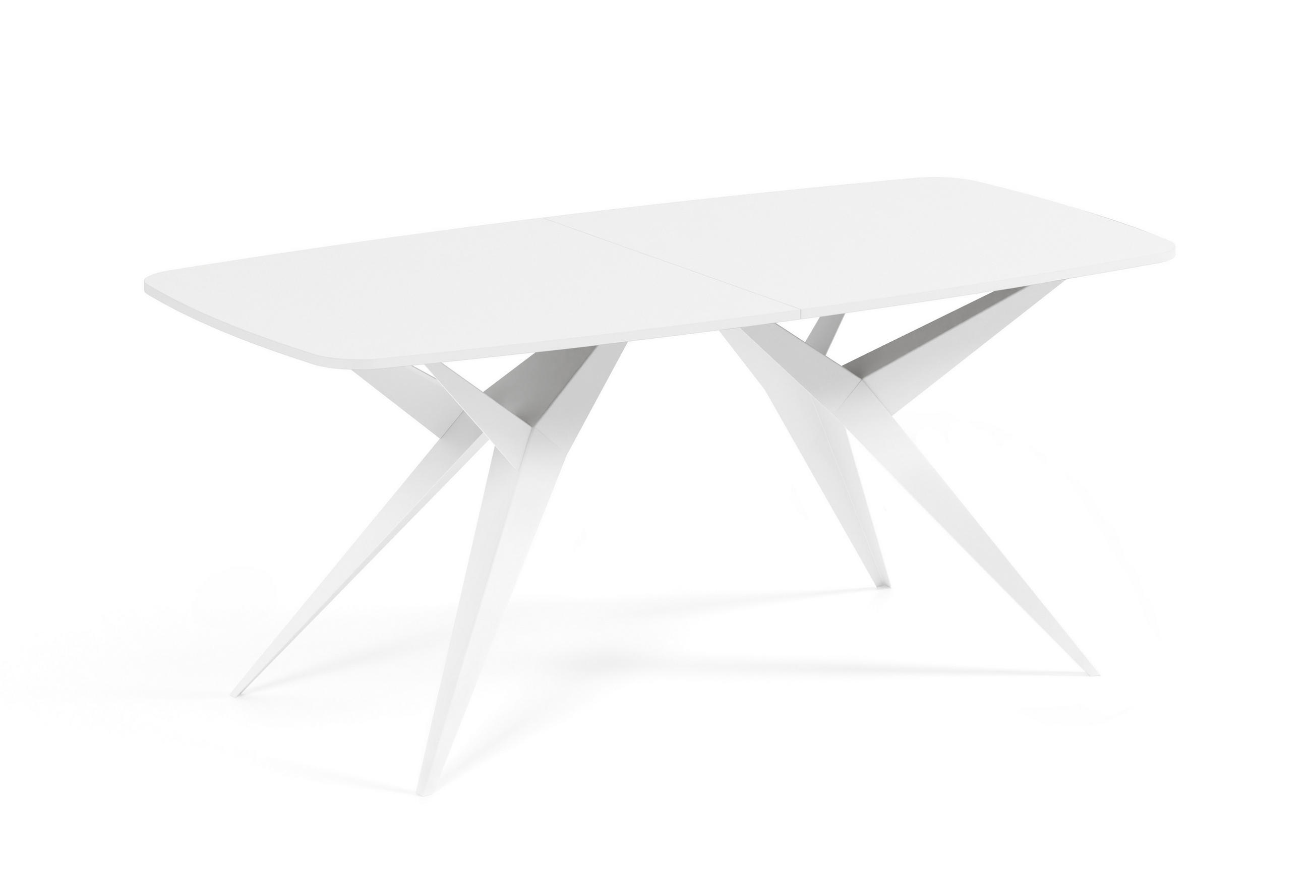Meblini Esstisch Weiß 180x76x90 cm