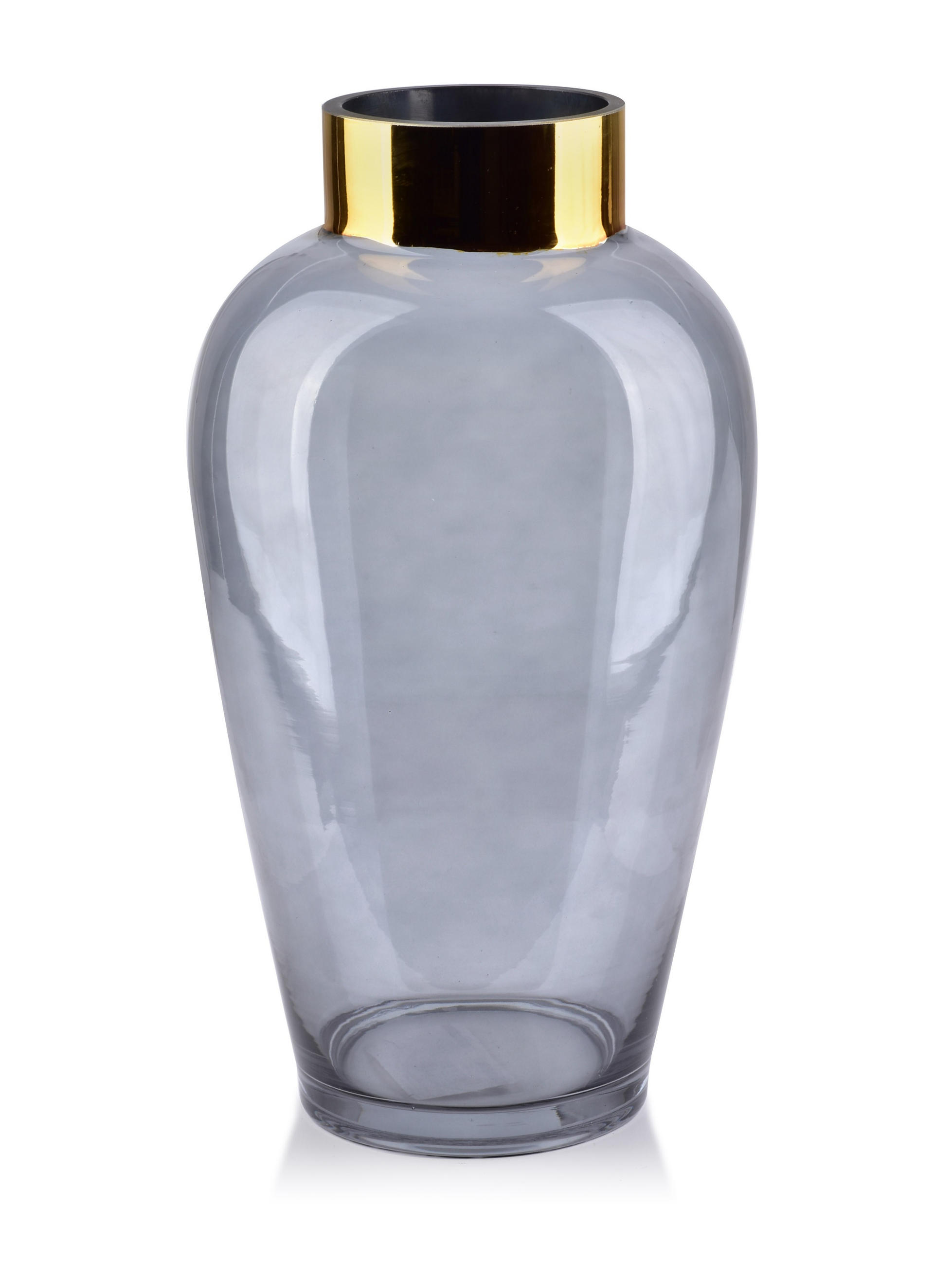 VASE Serenite Grau 17.5/17.5/33 cm Glas - Grau, Glas (33cm) - Mondex