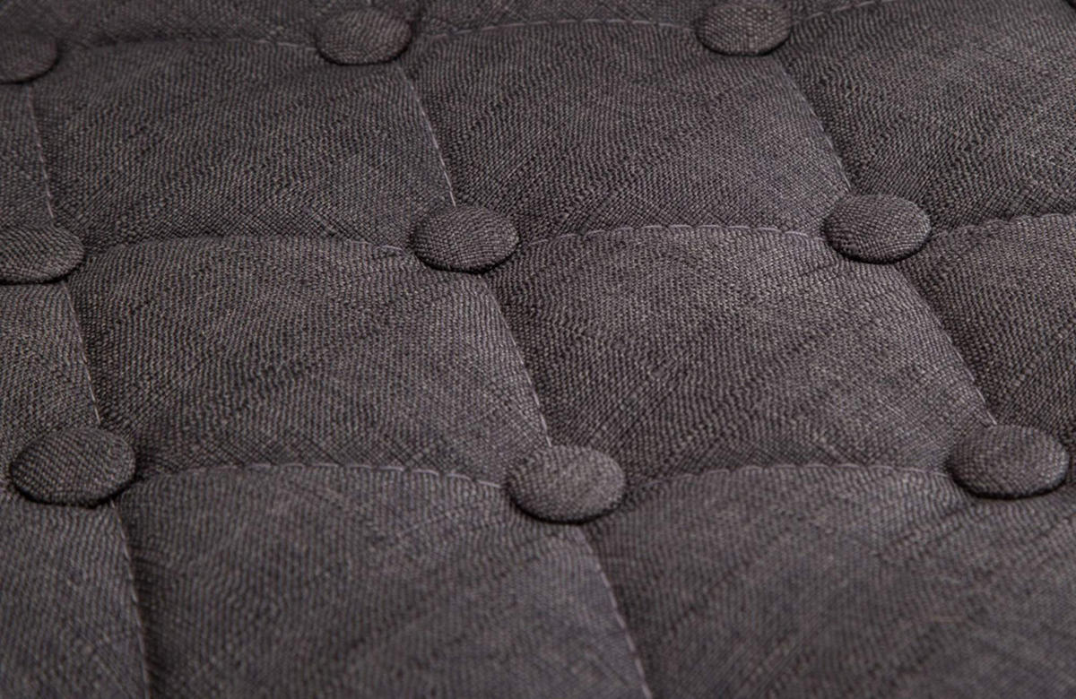 DREHSTUHL Stoff dunkelgrau - Chromfarben/Dunkelgrau, Textil/Metall (62/76/55cm) - CLP