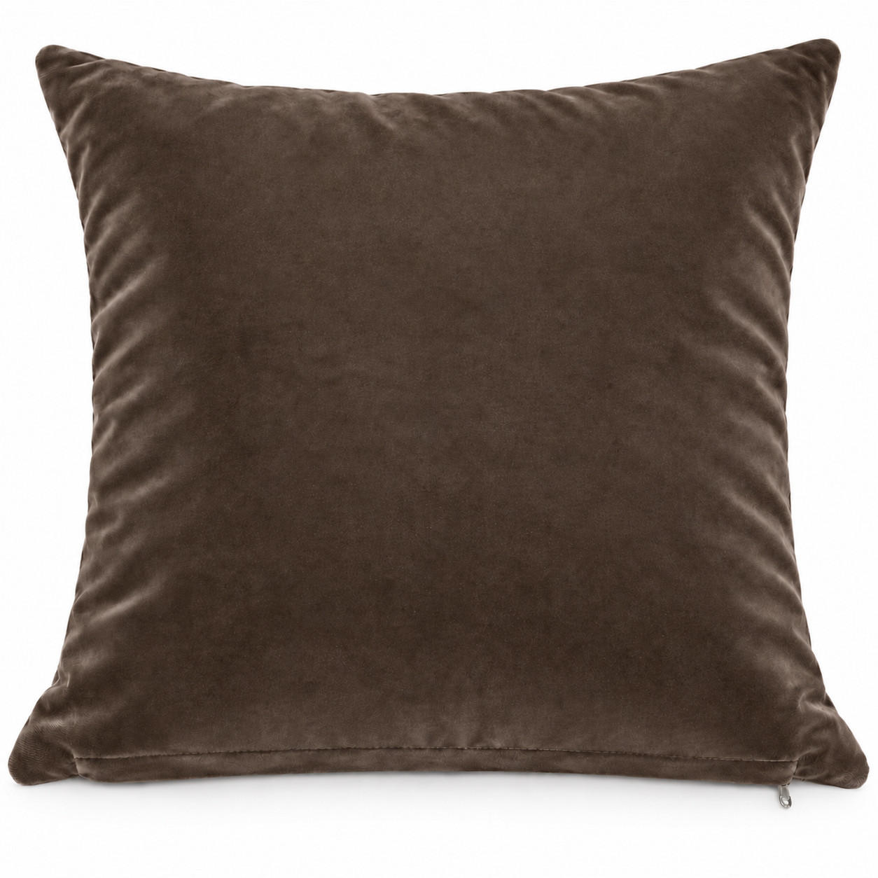 KISSENBEZUG Braun 40x40 Samt weich - Braun, Textil (40/40cm) - TiborTex