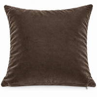 KISSENBEZUG Braun 40x40 Samt weich - Braun, Textil (40/40cm) - TiborTex