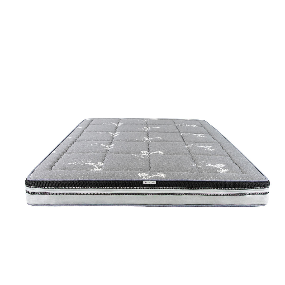 HYBRIDMATRATZE aus Naturlatex mit unabhängigen Taschenfedern 180/200/24 cm - Weiß/Grau, Textil (180/200cm) - ANGEL CERDA